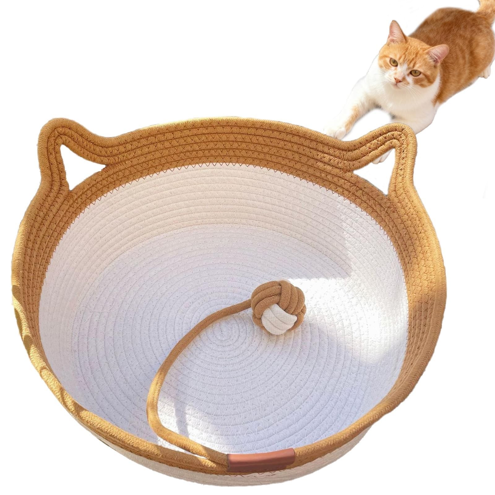 Instinct Basket, Stimuli Handwoven cat Basket Rope Cotton Eliminates Bed Reje…