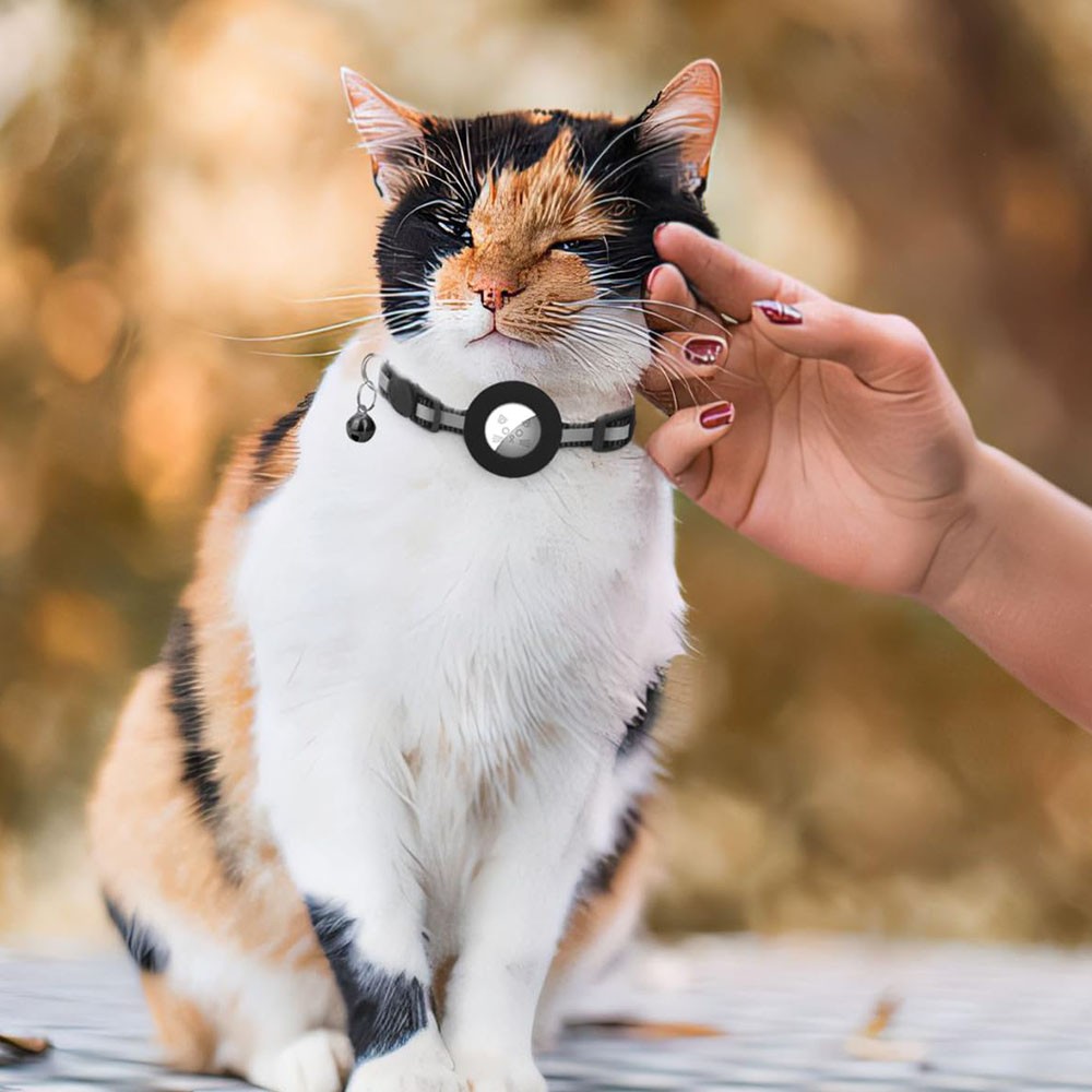 1/2 Pack Airtag Cat Dog Pet Collar Reflective Breakaway Safety Device with Bell