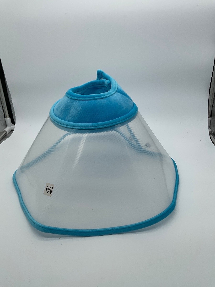 Unknown Pet Cone Elizabethan Collar Clear Plastic Soft Padded Rim Size M
