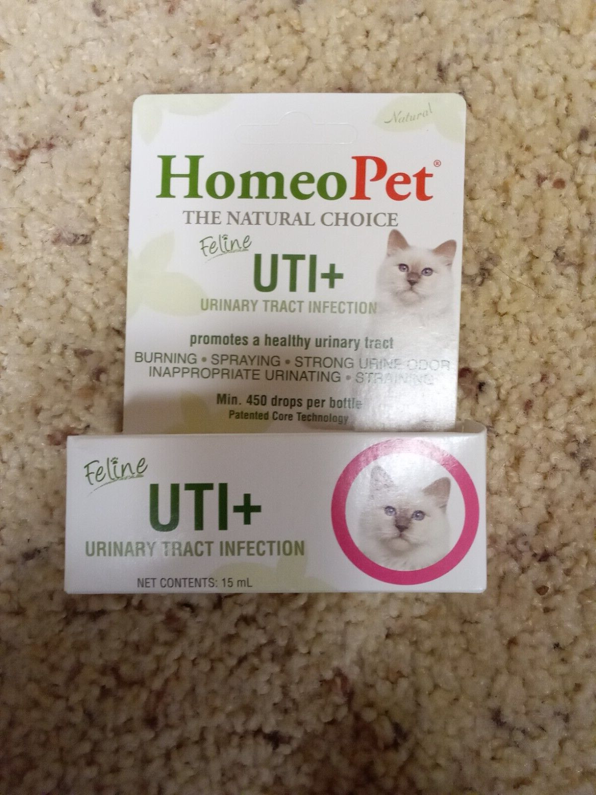 Homeopet Uti Plus Urinary Tract Infection For Cats, 15 Ml Natural Remedy Feline.