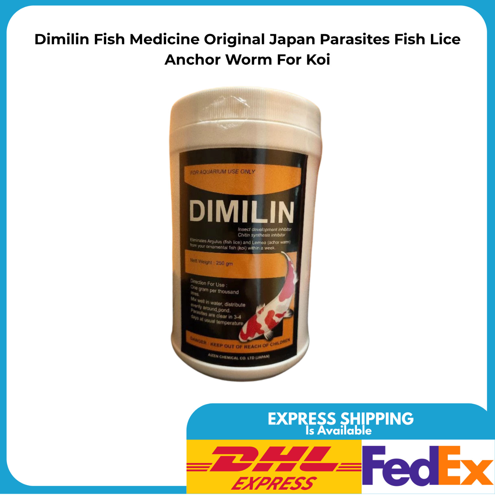 Dimilin Fish Medicine Original Japan Parasites Fish Koi Lice Anchor Worm 50g