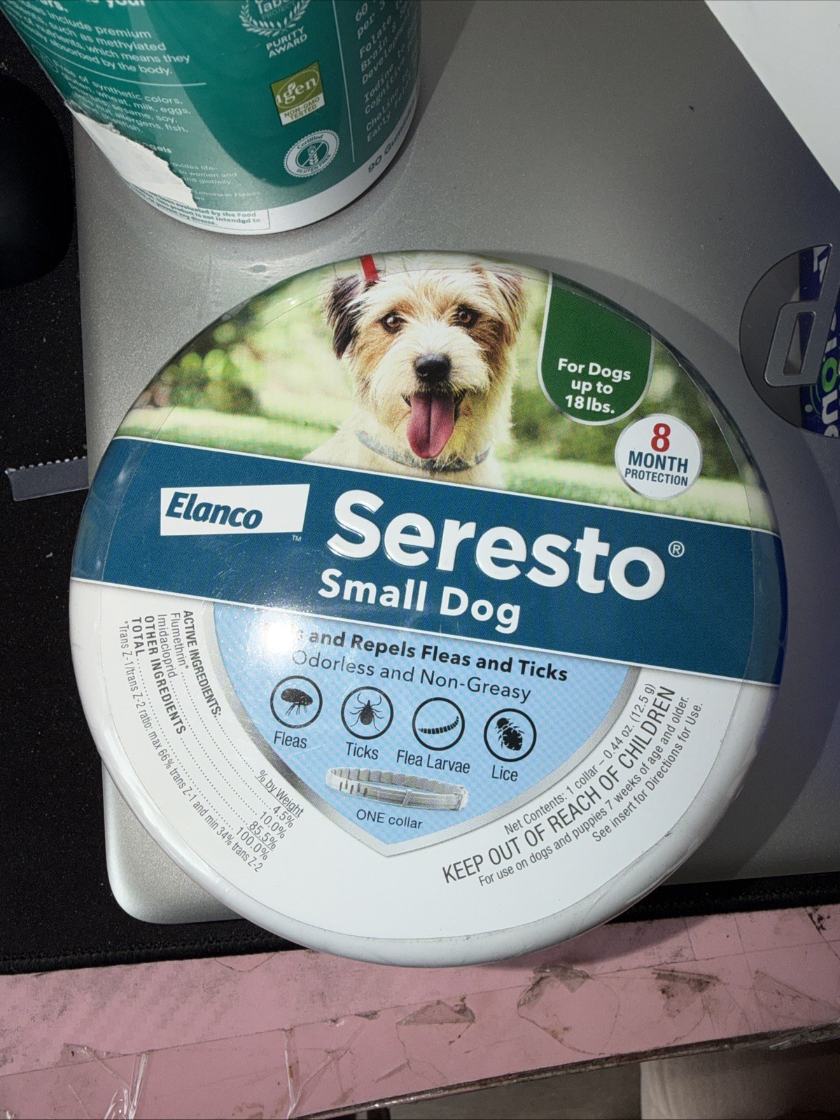 Seresto Flea & Tick Collar SMALL DOGS UP TO 18 lbs – 8 Month Protection