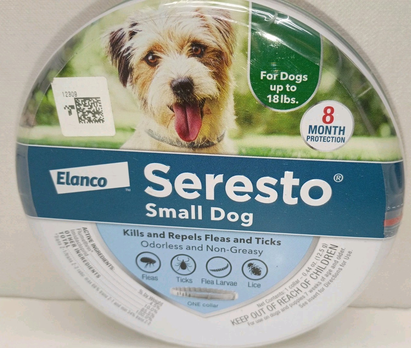 Seresto Flea and Tick Collar 8 Months Protection SMALL Dogs Up To 18lbs – Sealed