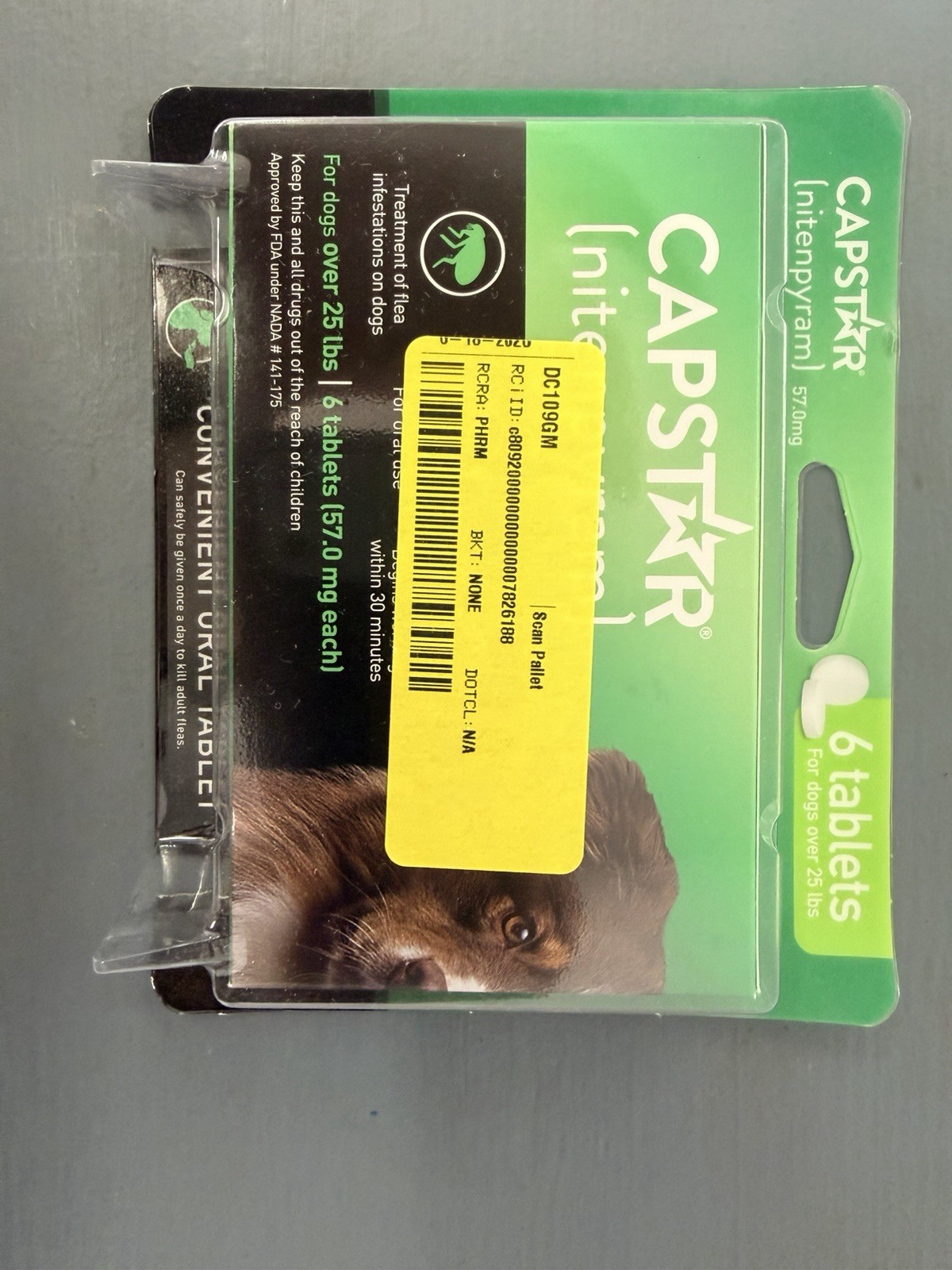 Capstar Nitenpyram Dog Medicine Tablets, 6-Pack, 25lbs
