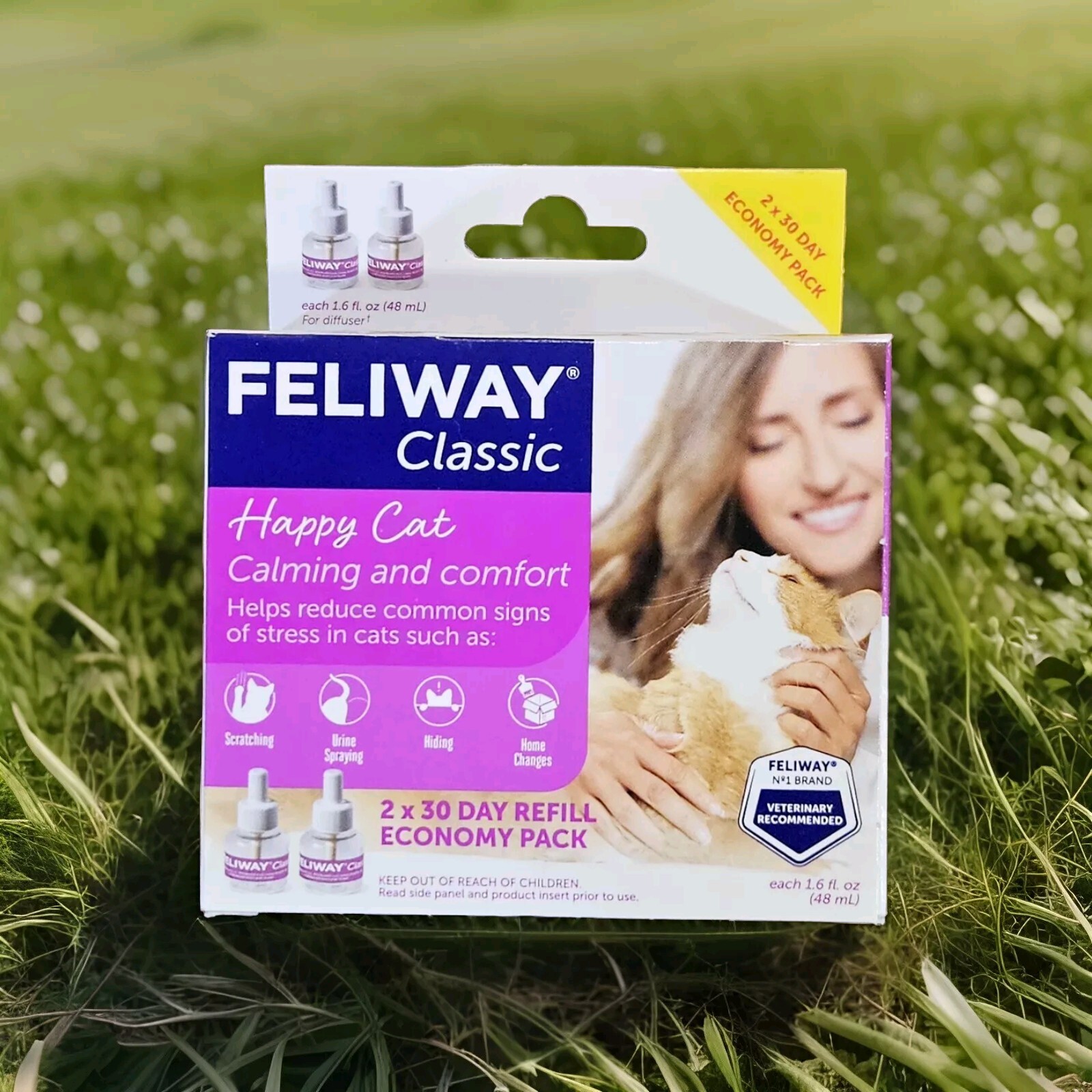 Feliway Classic Refill Calming Diffuser For Cats 48 mL 2 Refills 1/28 Fast Ship