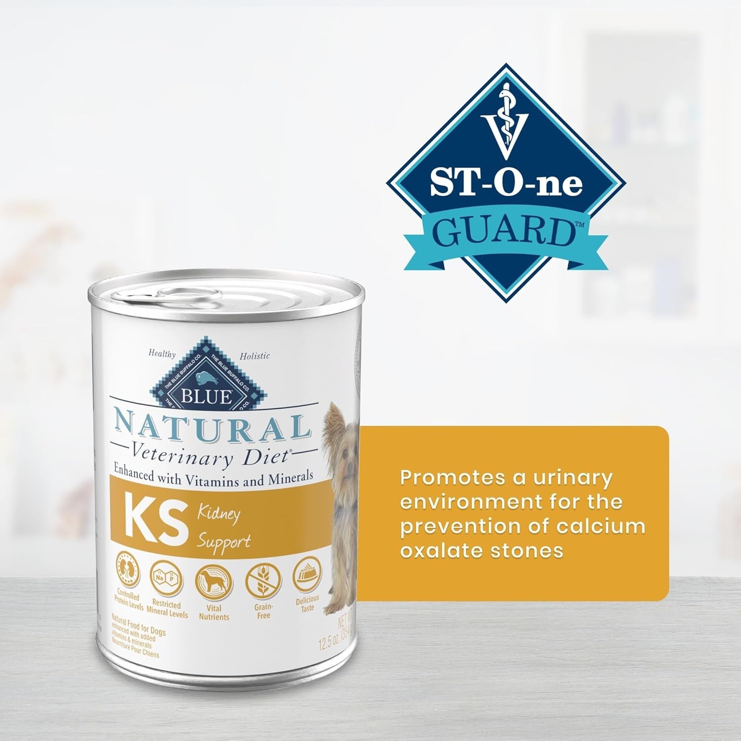 Blue Buffalo Natural Veterinary Diet KS Kidney Support Wet Dog Food, Chicken 12.