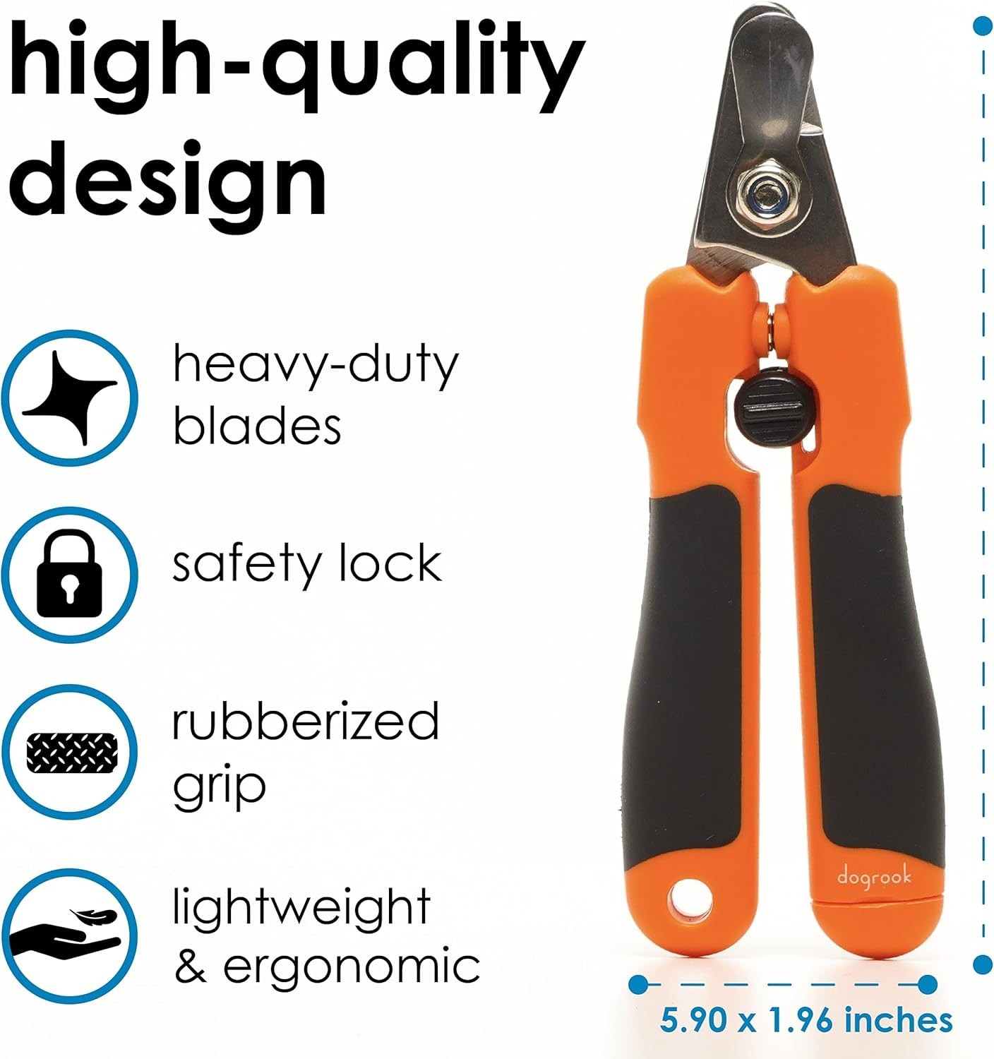 DogRook Professional Heavy Cat Dog Nail Clippers for all Breeds NEW