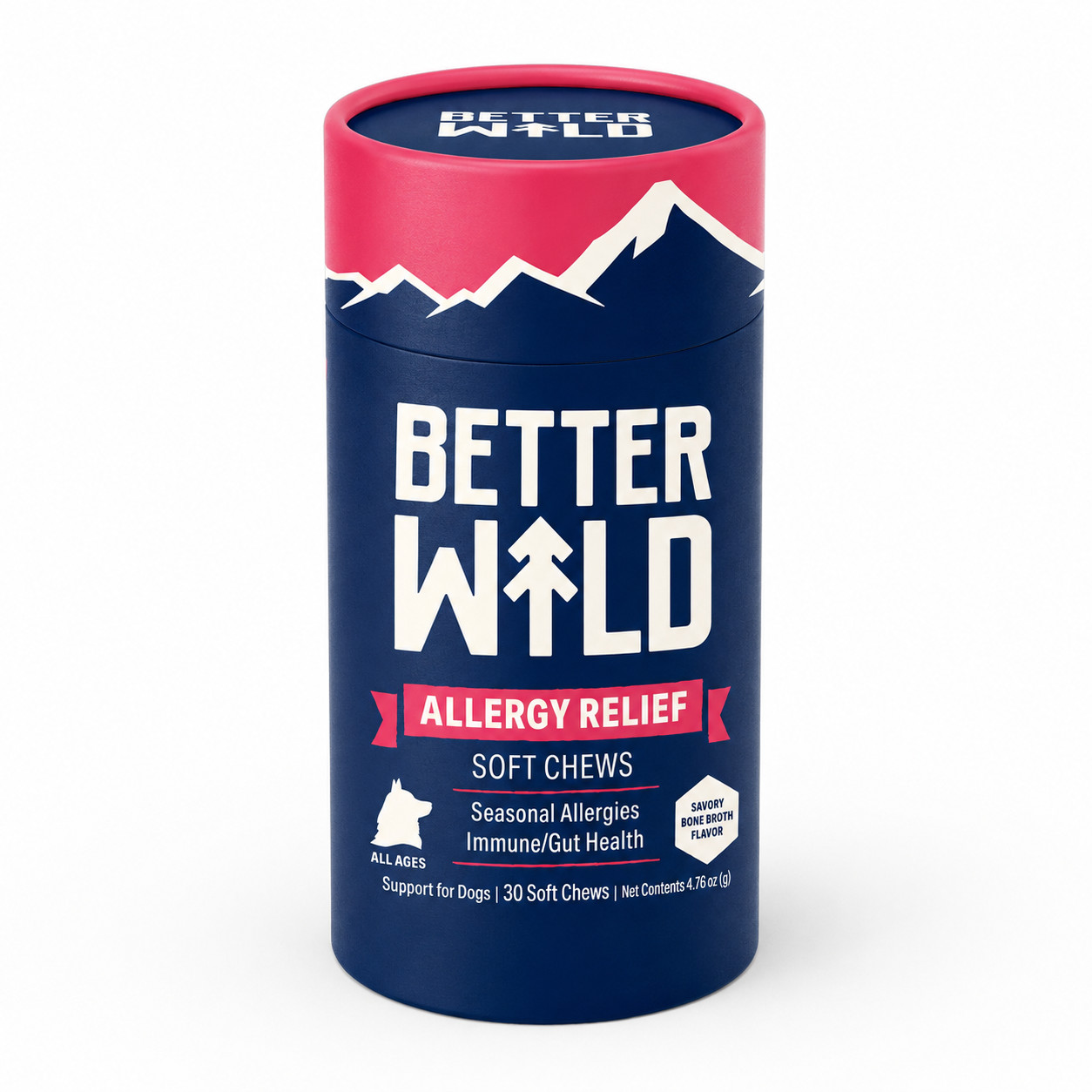 Better Wild Dog Allergy Relief Soft Chews Skin Itching Scratching 30ct