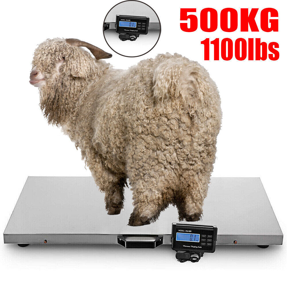 1100 lbs Large Digital Electronic Scale Veterinary Pet Animal Weight Livestock