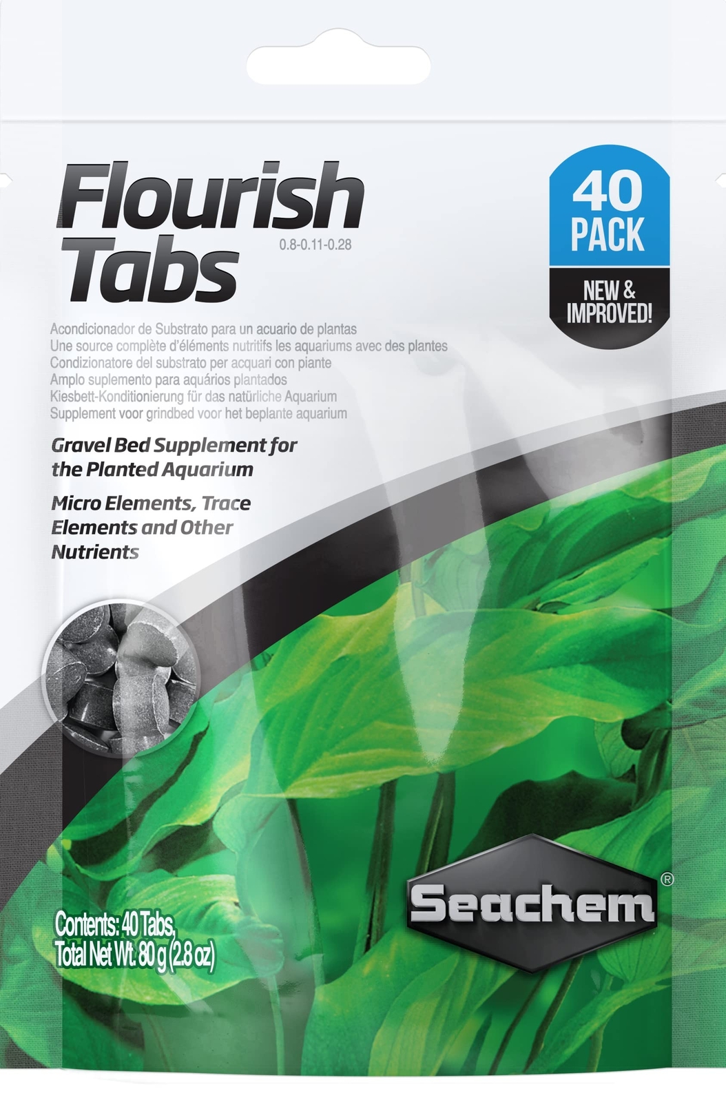 Seachem Flourish Tabs Growth Supplement – Aquatic Plant Stimulant 40 ct