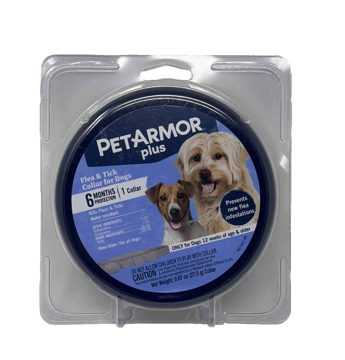 Pet Armor Plus Flea Tick Collars Dogs Water Resistant One Size Fits All 6 Months