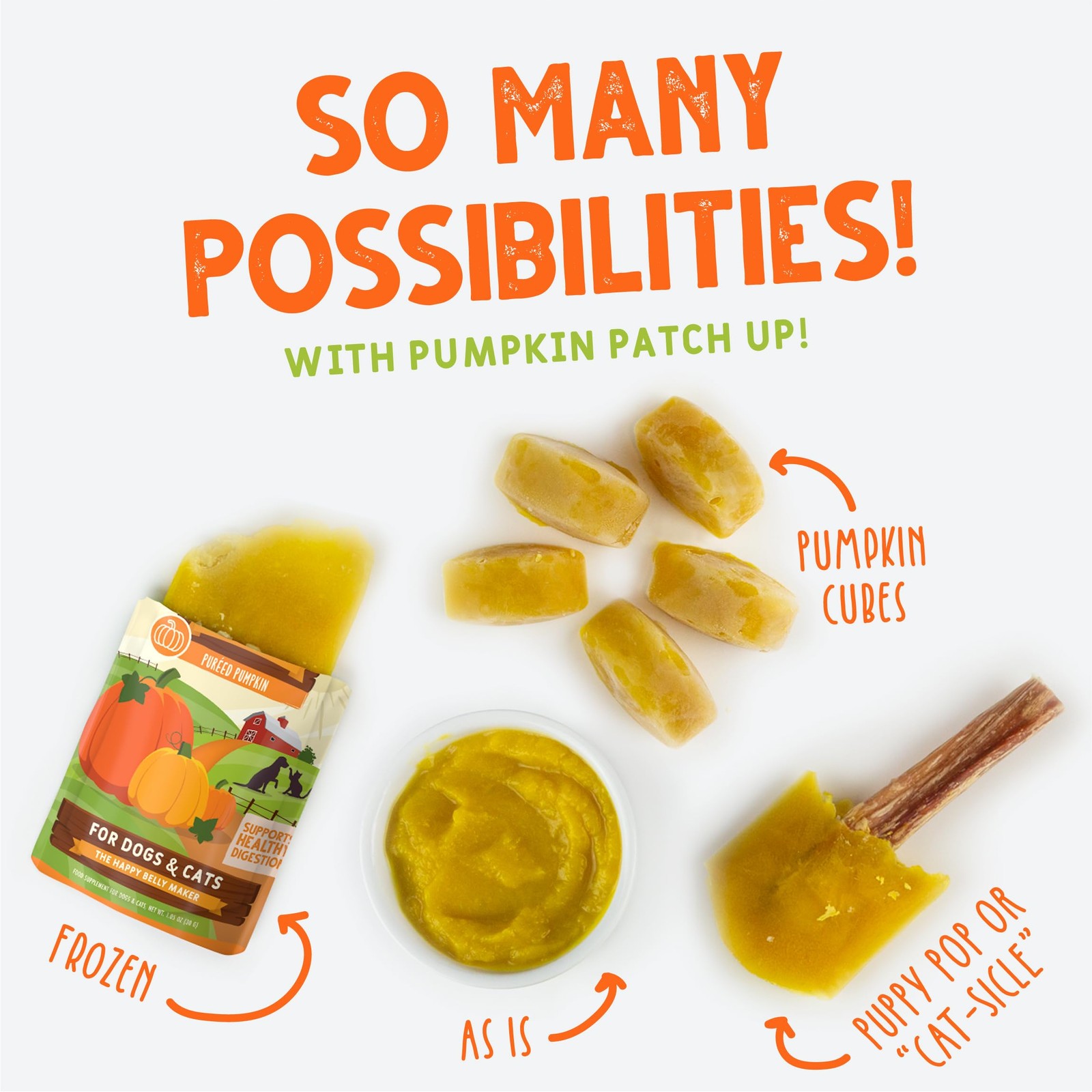 Weruva Pumpkin Patch Up!, Puree Pet 2.8oz Pouch (Pack of 12), Orange