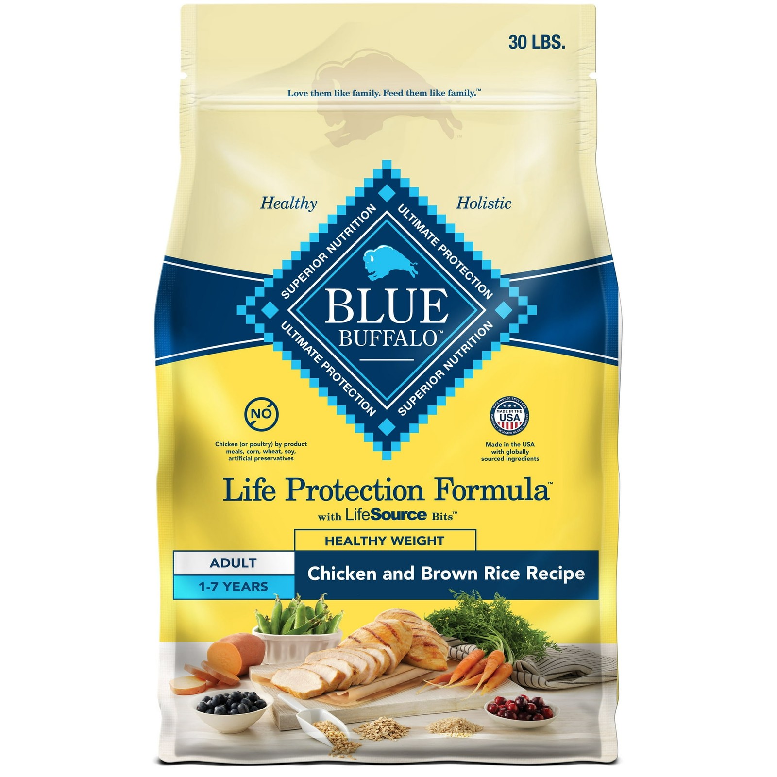 Blue Buffalo Life Protection Formula Chicken Adult Healthy Weight Dry Dog Food 3
