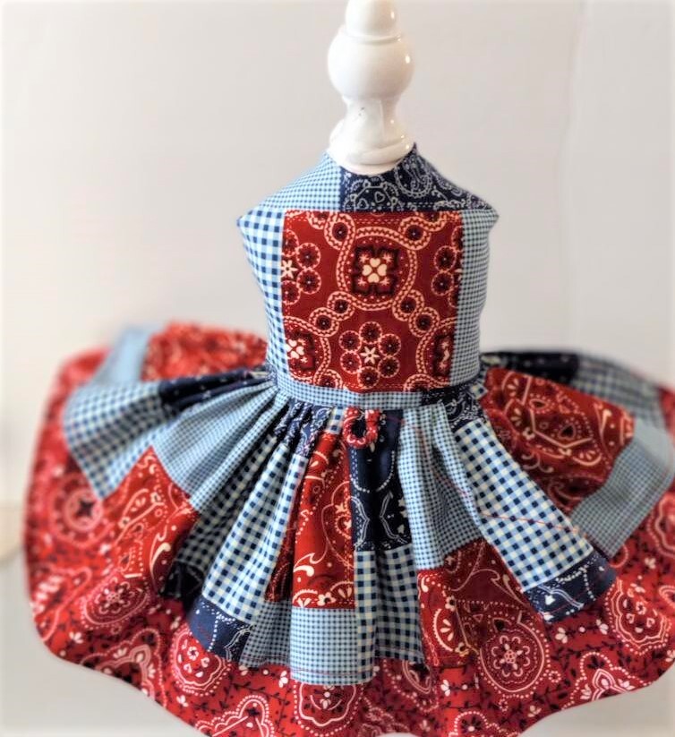 DOG HARNESS DRESS Bandanna NEW HANDMADE FREE SHIPPING