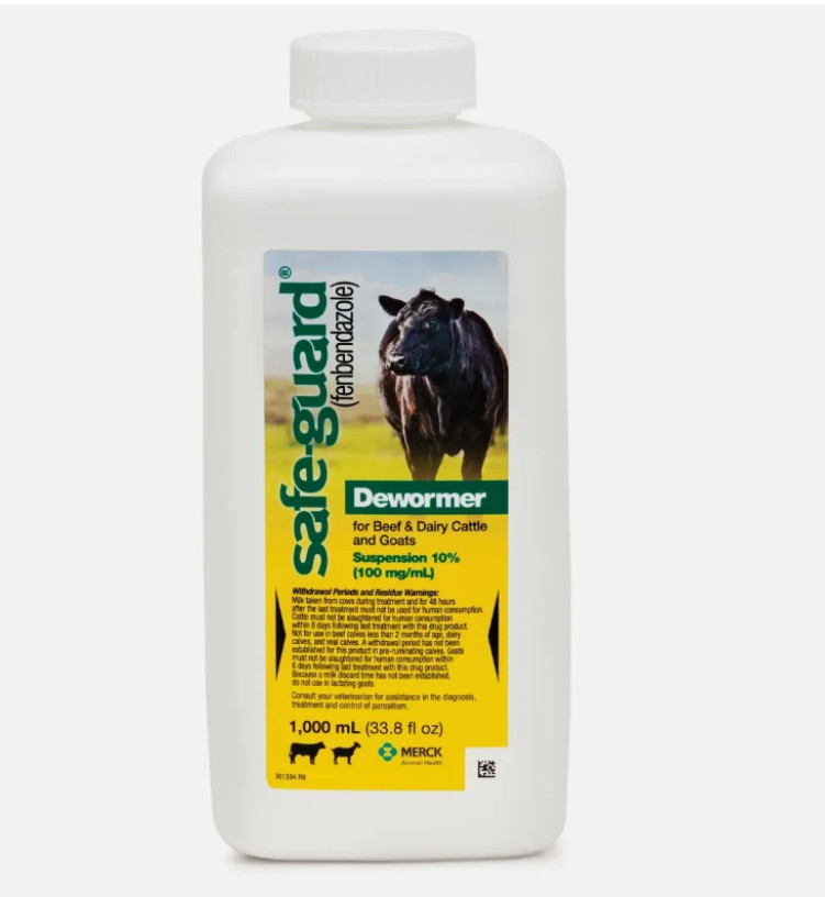 Safe-Guard Dewormer Suspension Cattle & Sheep Dewormer 33.8 fl oz / 1000mL