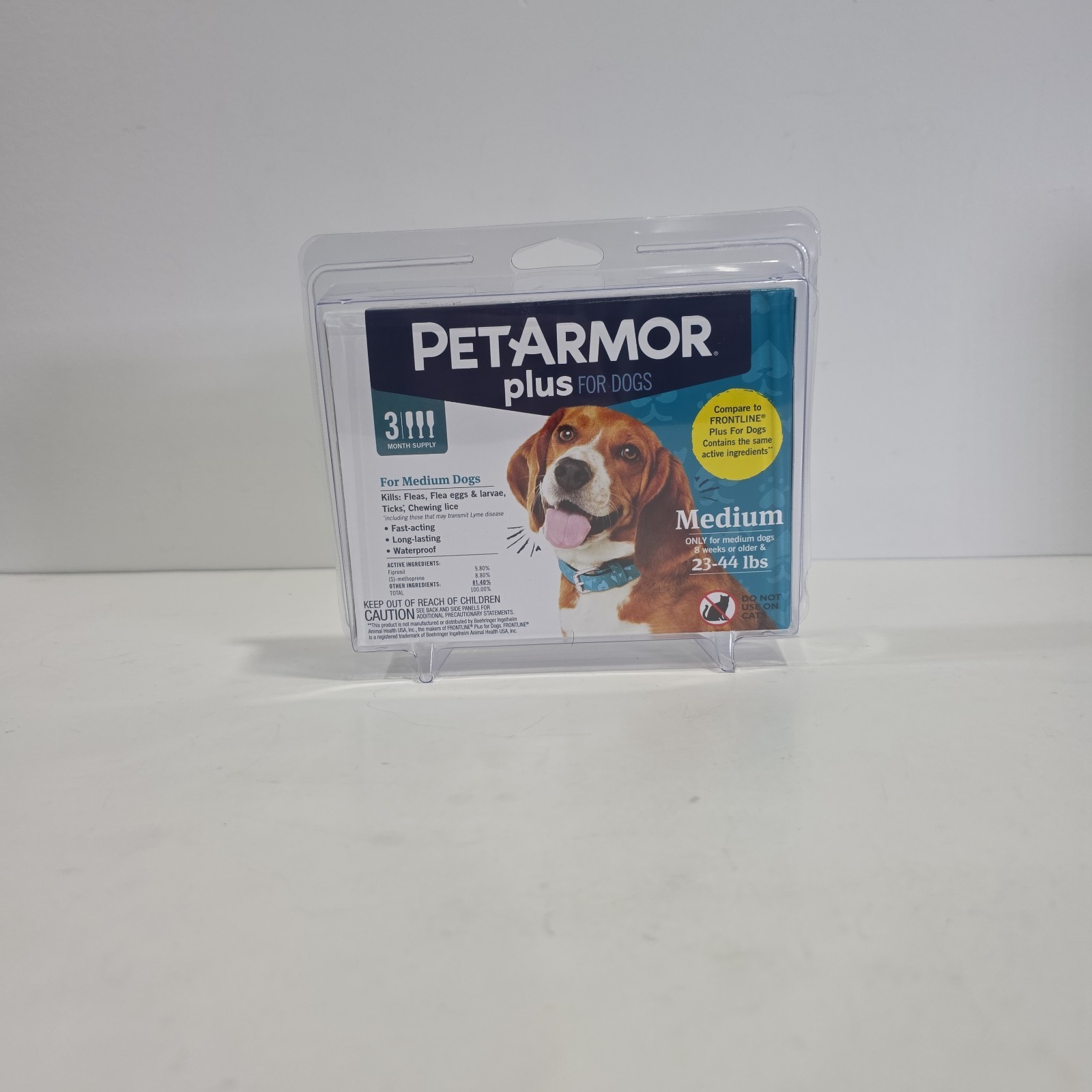 PetArmor Plus for Medium Dogs 23-44 lbs. – 3 Month Supply – Kills Fleas & Ticks