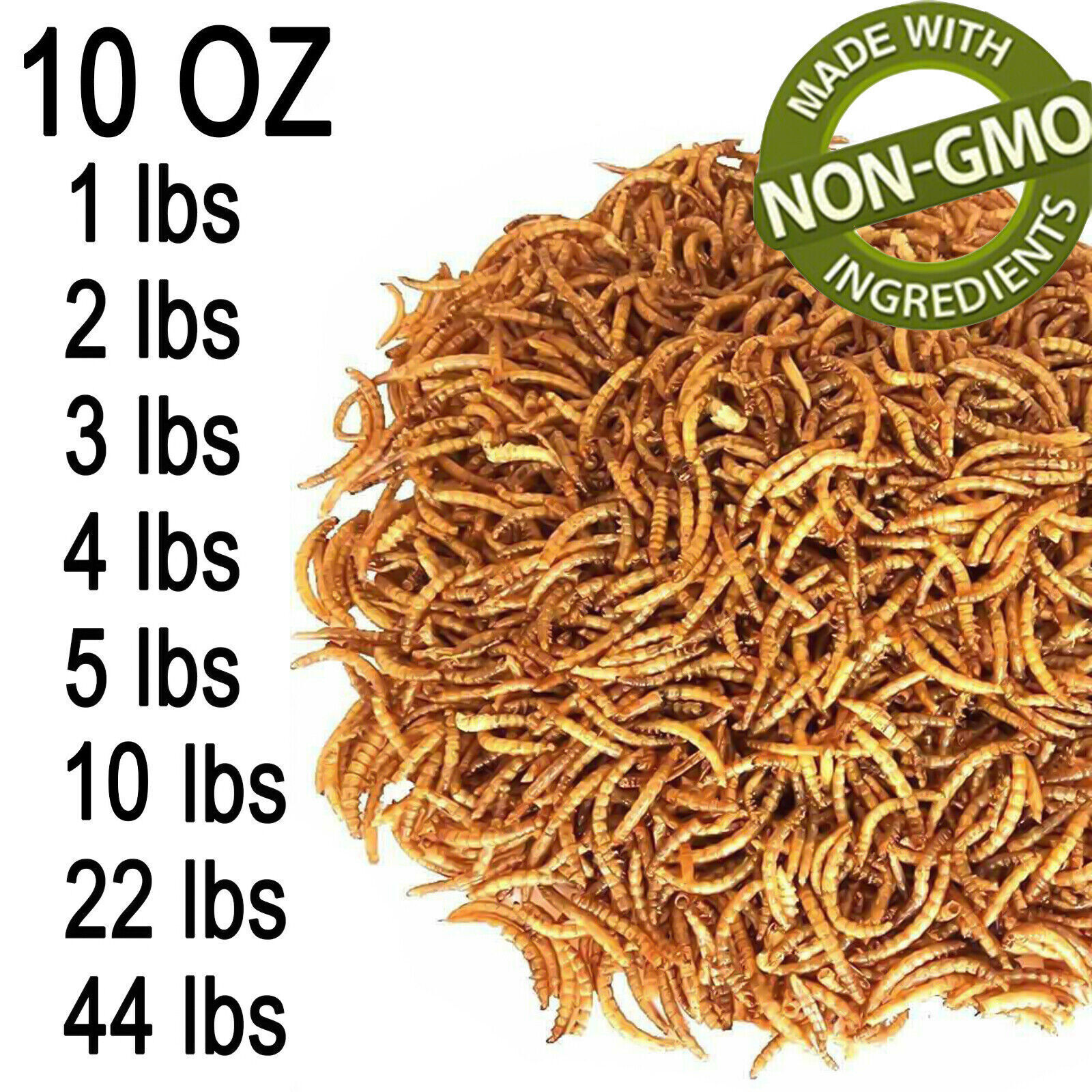 Dried Mealworms High Protein Non-GMO Bulk Food For Chicken,Bird,Turtle,Fish,Duck