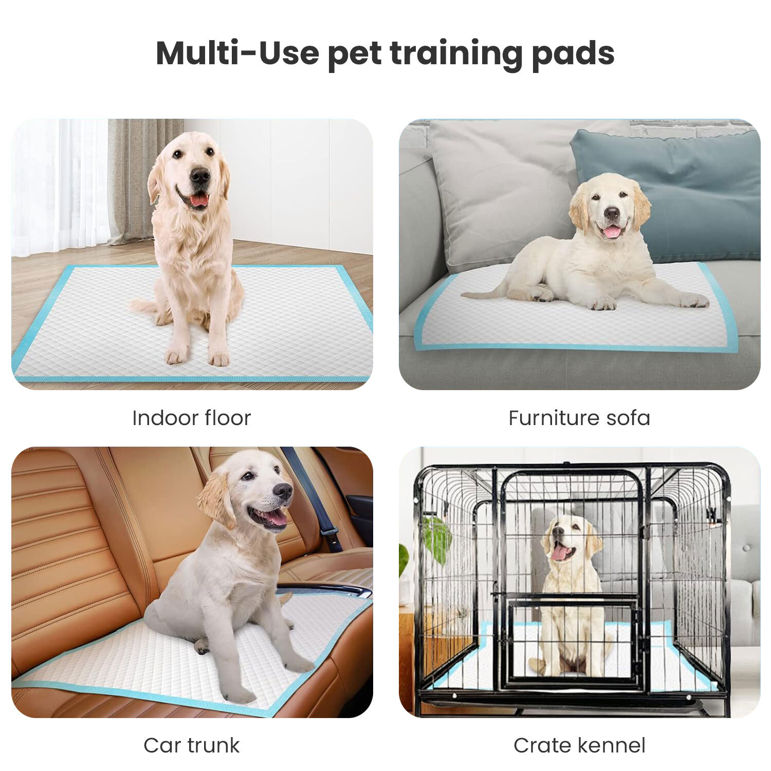 Pet Pads XL for Dogs Ultra-Absorbent Unscented Blue Pet Training Pads: 24″ x 36″