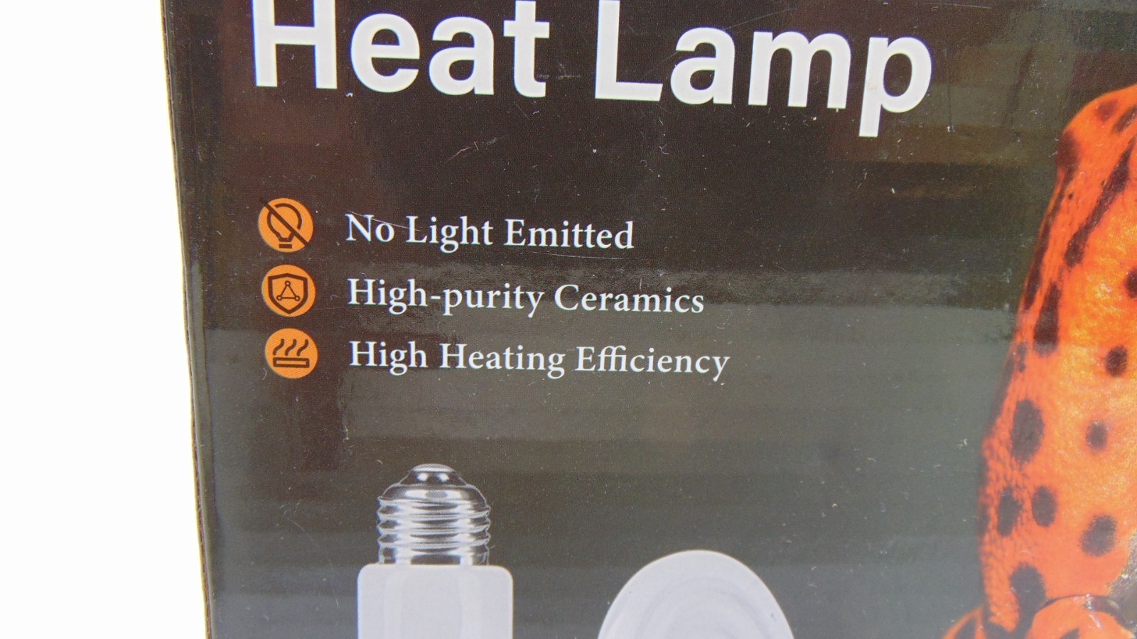 2 Pack Ceramic Reptile Heat Lamp Bulbs Coop Heater 100W No Visible Light Emitted