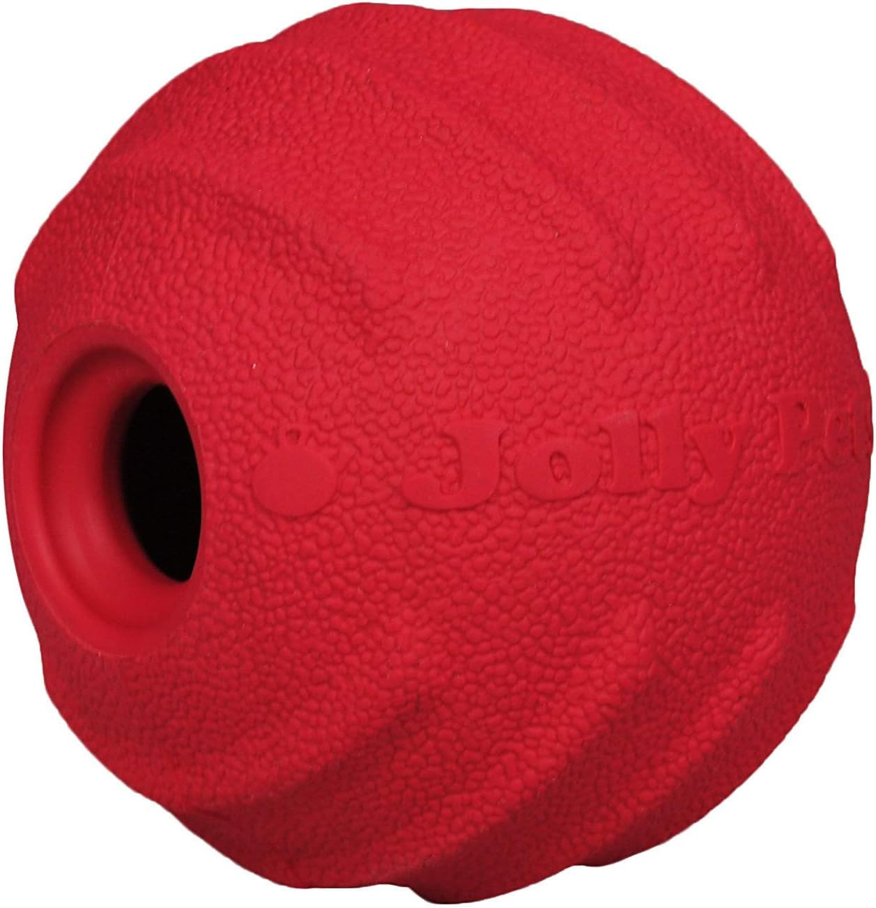 Tuff Tosser Bouncing Ball Tog Toy/Treat Holder, 4 Inches, Red, All Breed Sizes