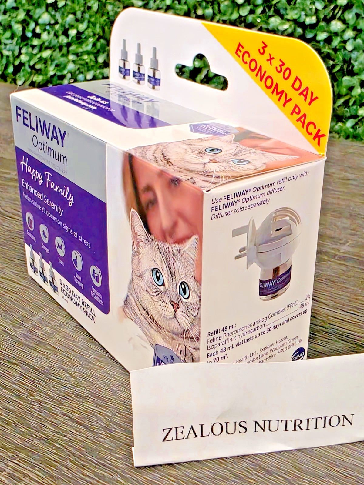 (3 PACK) FELIWAY Optimum Happy Cats Calming Pheromone Refill – 90 Days EXP 2027