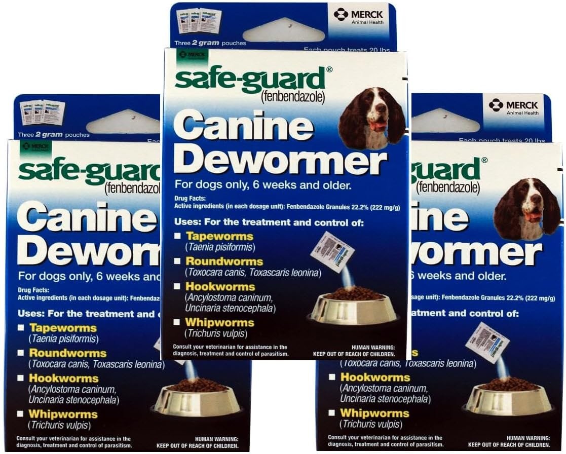 Safe-Guard Canine Dewormer For Dogs Only, 6 Weeks and Older, 9 Pouches…