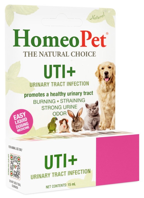 UTI+ Urinary Health 15 ml By HomeoPet Natural Solution For Dogs, Cats, Rabbits