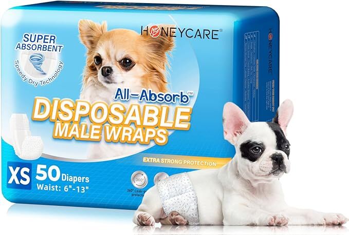 50 Pack Waist Disposable Dog Diapers Male Wraps Belly Bands Pet Soft All Sizes