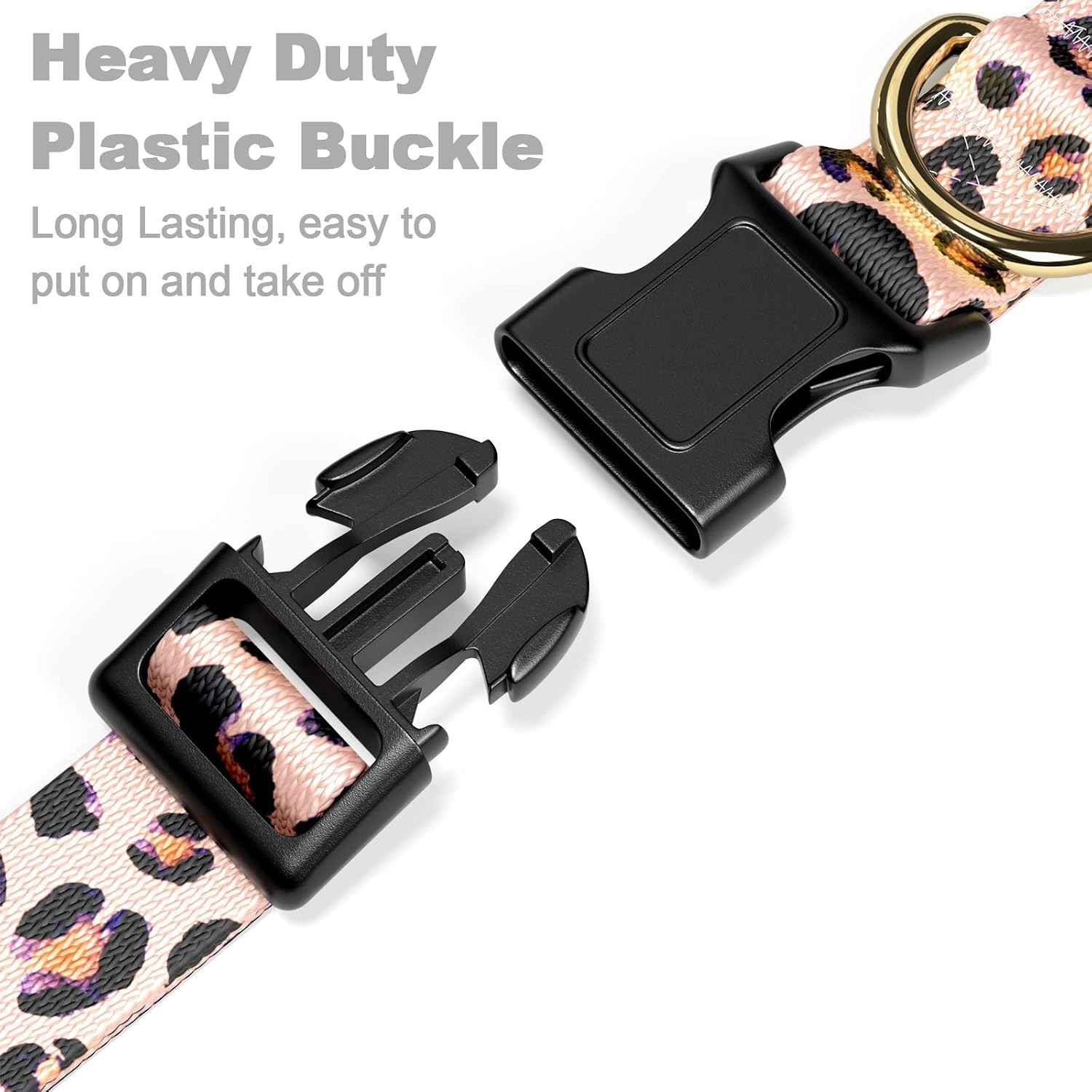 Heavy-Duty Adjustable Dog Collar for Medium Dogs – Quick Release & Soft Material