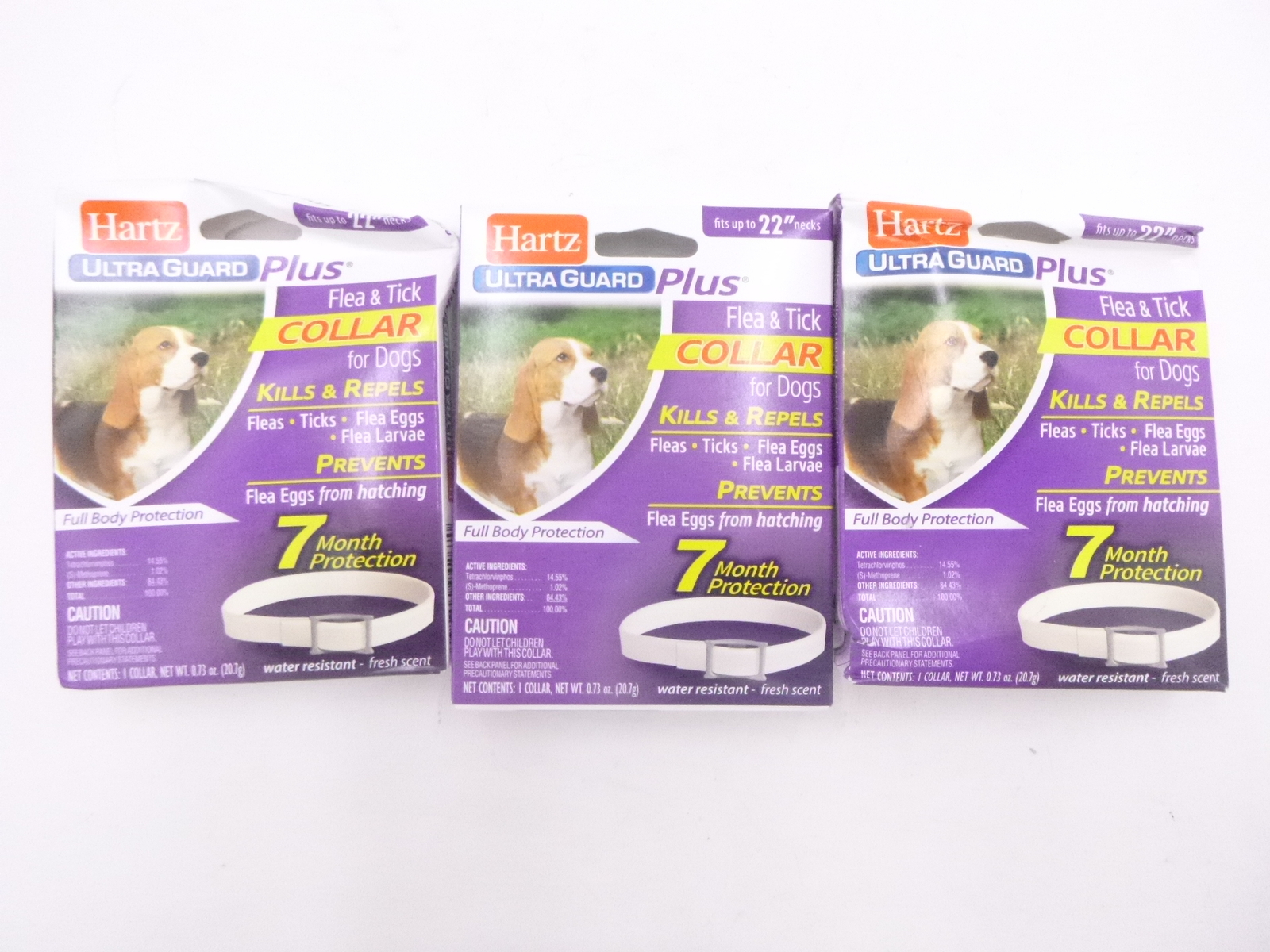3 Pack Hartz Ultra Guard Plus Flea & Tick Collar for Dogs Fits Up To 22″ Necks