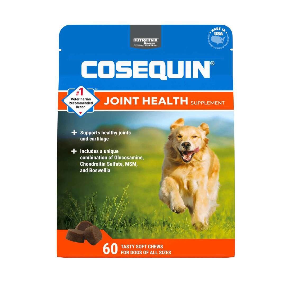 Nutramax Cosequin Joint Health Supplement 60 Soft Chews for Dogs EXP 06/2027