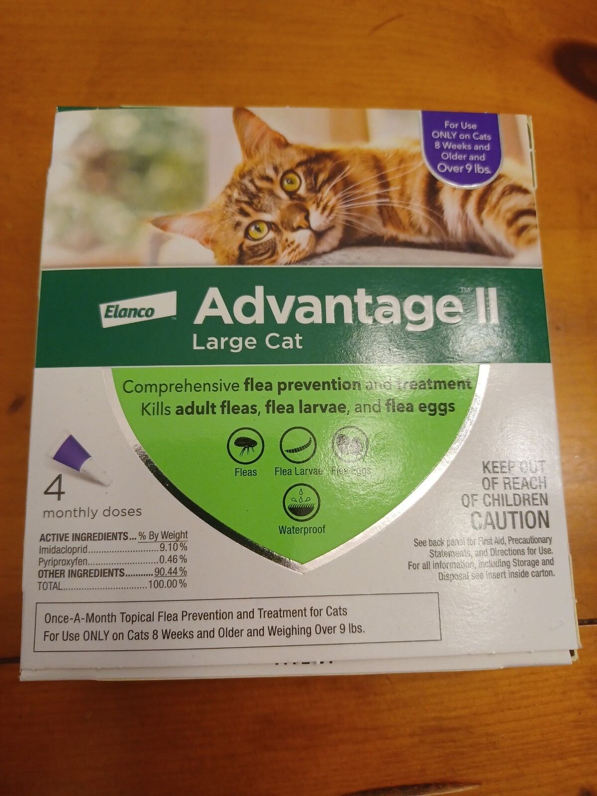 Advantage II for Large Cats over 9 Lbs – 4 Pack – FLEA TREATMENT CONTROL