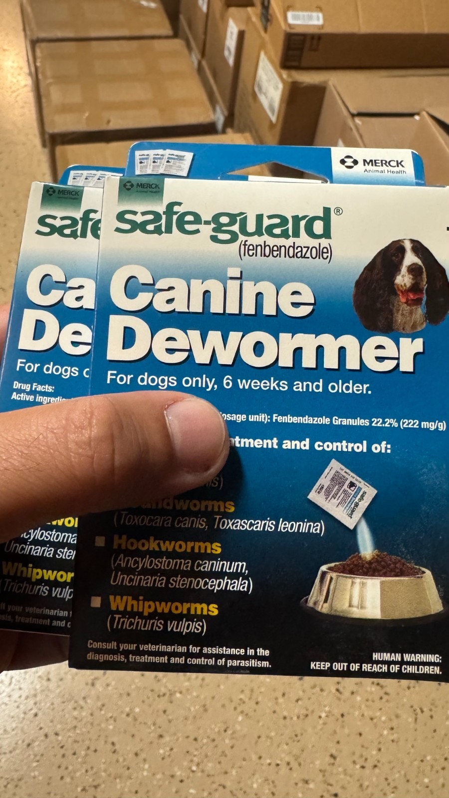 6 BOXES Safe-Guard MEDIUM Dewormer Canine Dogs Puppies Pet WORMER