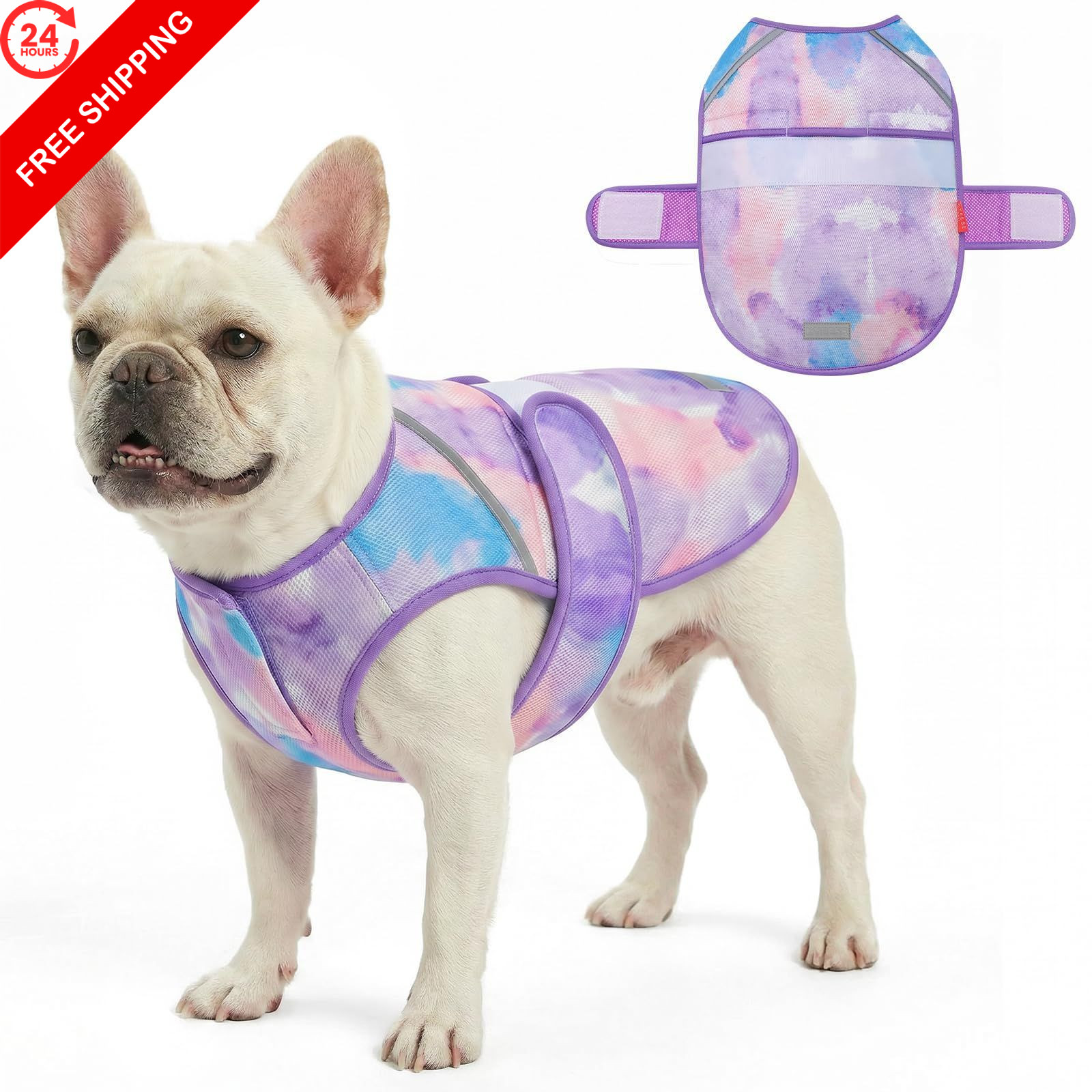 KYEESE Dog Cooling Vest Evaporative Cooler Medium (11-18lbs), Purple