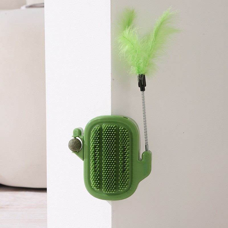 Blue Cat Itching Device Fur Brushing Device Cactus Cat Scratcher Toothbrush Tool