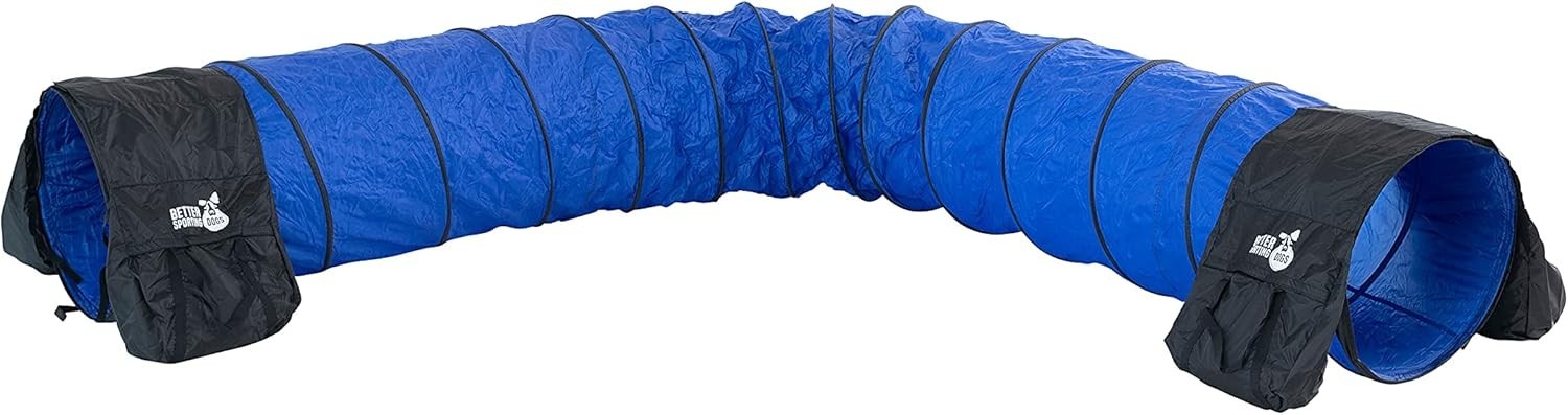 Durable 16′ Agility Tunnel with Sandbags – Ideal for Medium and Small Breeds