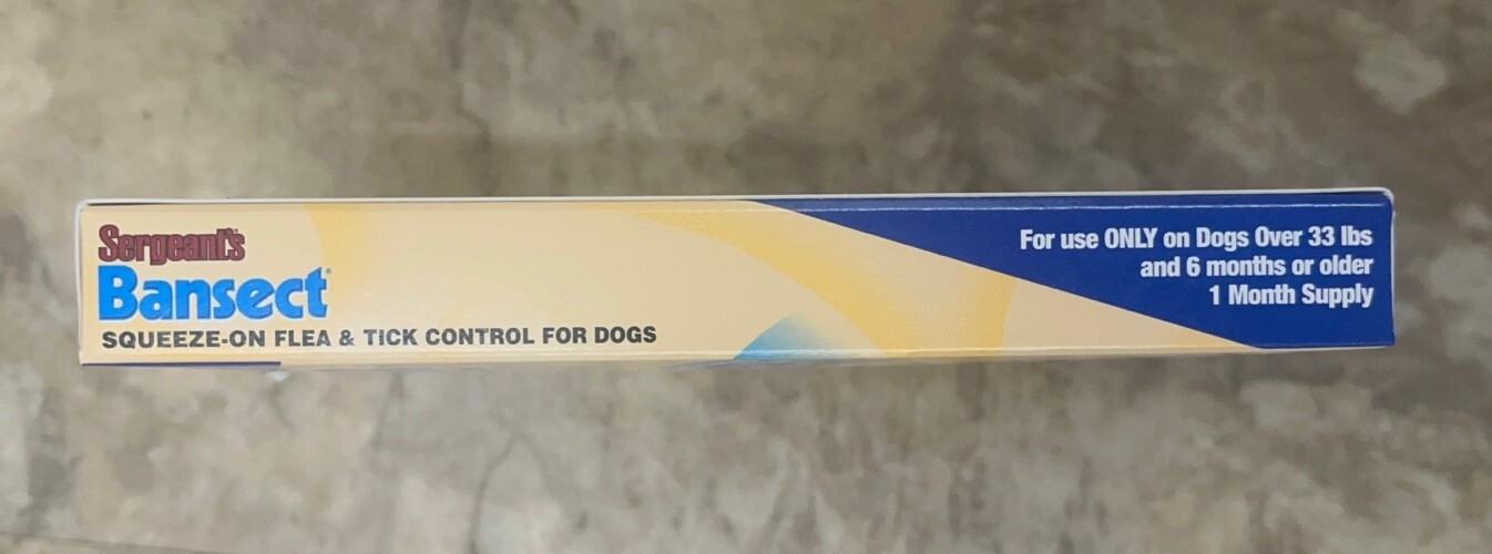 Sergeant’s Bansect Flea & Tick Squeeze On for Dogs One Month Supply (2 Pack)
