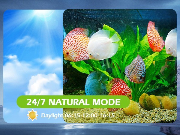 hygger 8 12 18 24 30 36 48″ Full Spectrum Aquarium Light Planted Grow Fish Tank