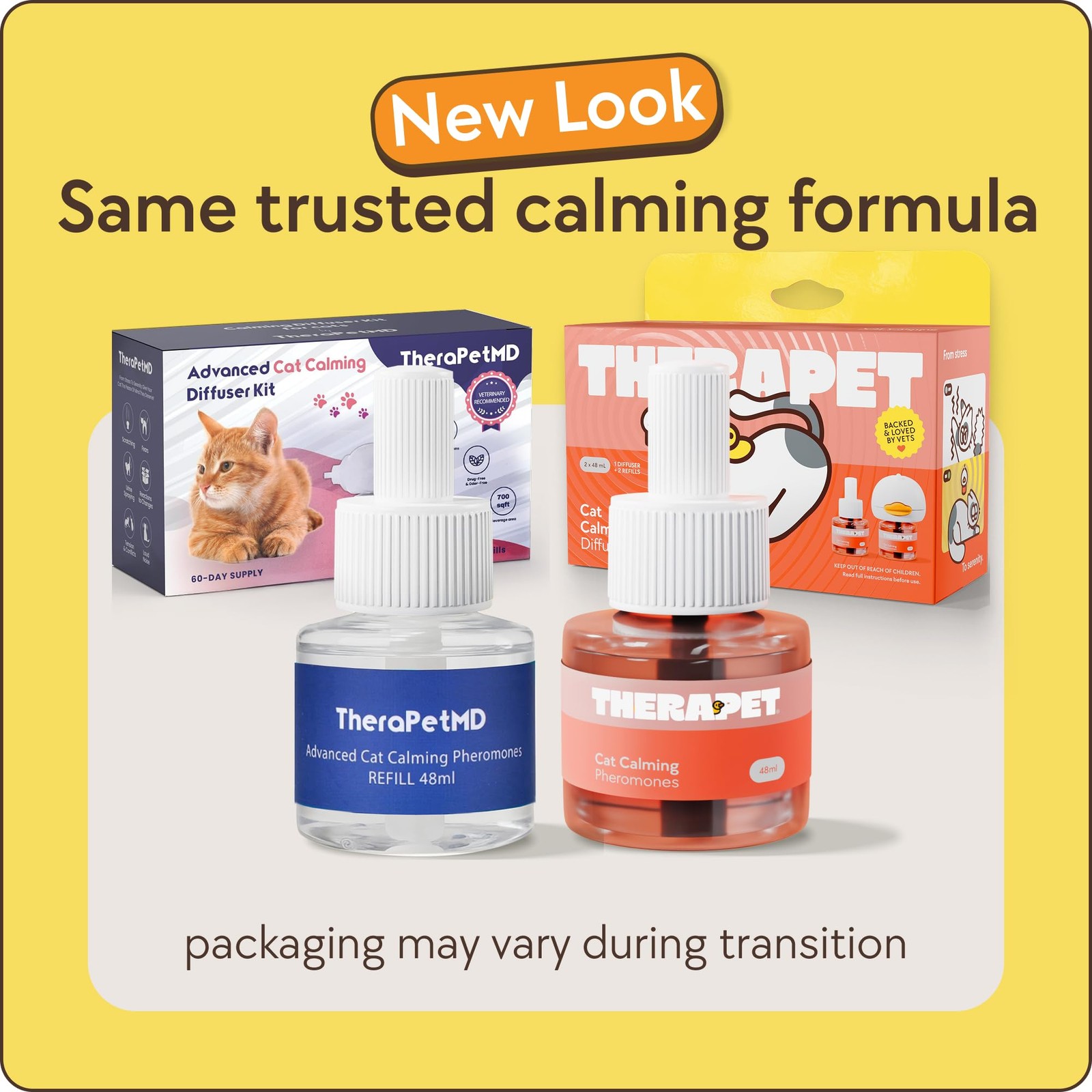 60-Day Cat Calming Diffuser – Cat Pheromone Diffuser for Stress, Pee Spraying…