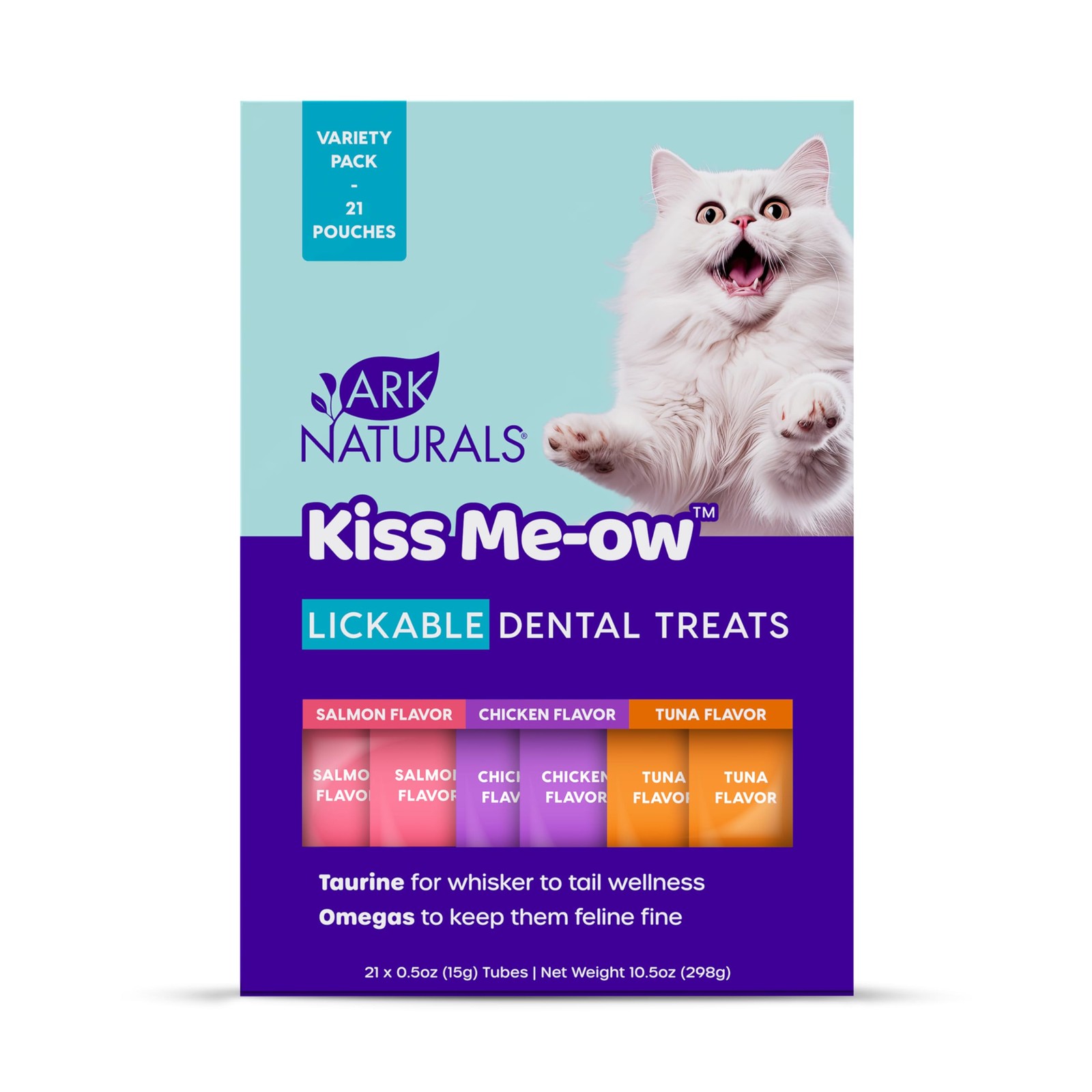 , Kiss Me-Ow Lickable Variety Pack, 21 x 0.5 oz Assorted Tubes