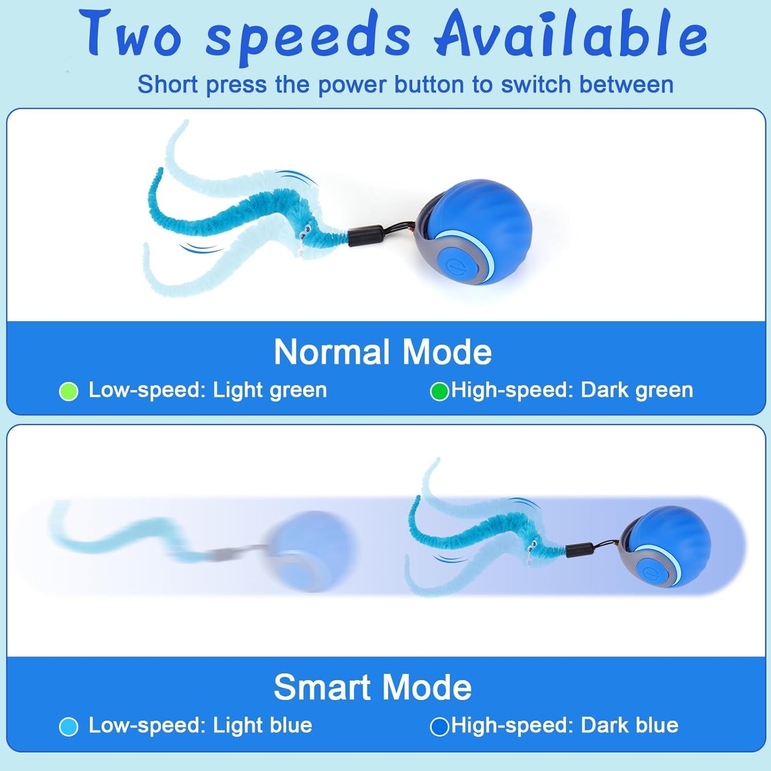 Interactive Cat Toy Ball – Automatic Interactive Cat Toys for Indoor Cats with 3