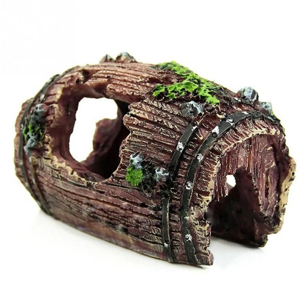 1PC Aquarium Landscaping Accessories Fish Tank Escape House Resin Decoration Gar