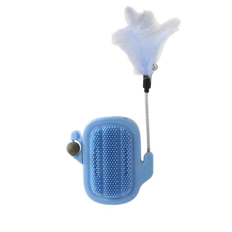 Blue Cat Itching Device Fur Brushing Device Cactus Cat Scratcher Toothbrush Tool