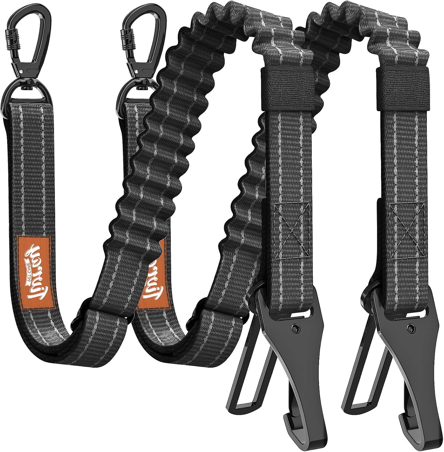 2Pcs Dog Seat Belt Bungee Car Harness with Buckle Hook Latch