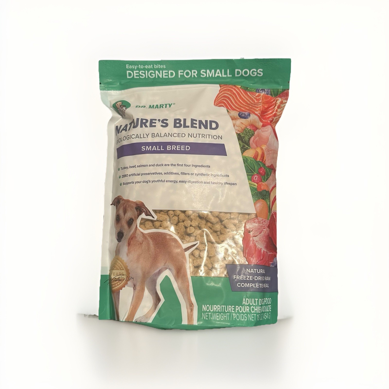 16oz – Dr Marty Nature’s Blend Small Breed All Natural Freeze-Dried Dog Food