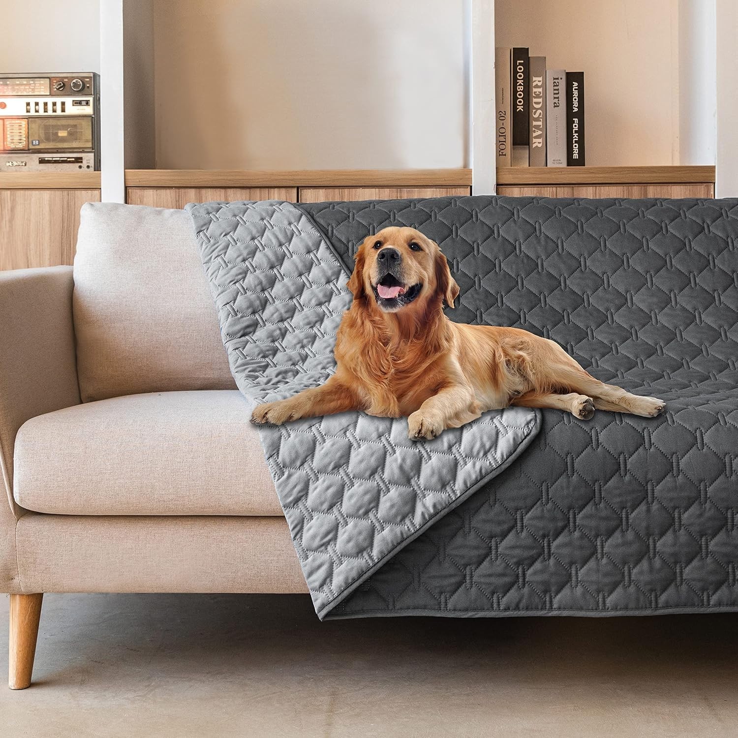 Elegant Double-Sided Pet Blanket 68×82″ – Waterproof Furniture Cover for Dogs