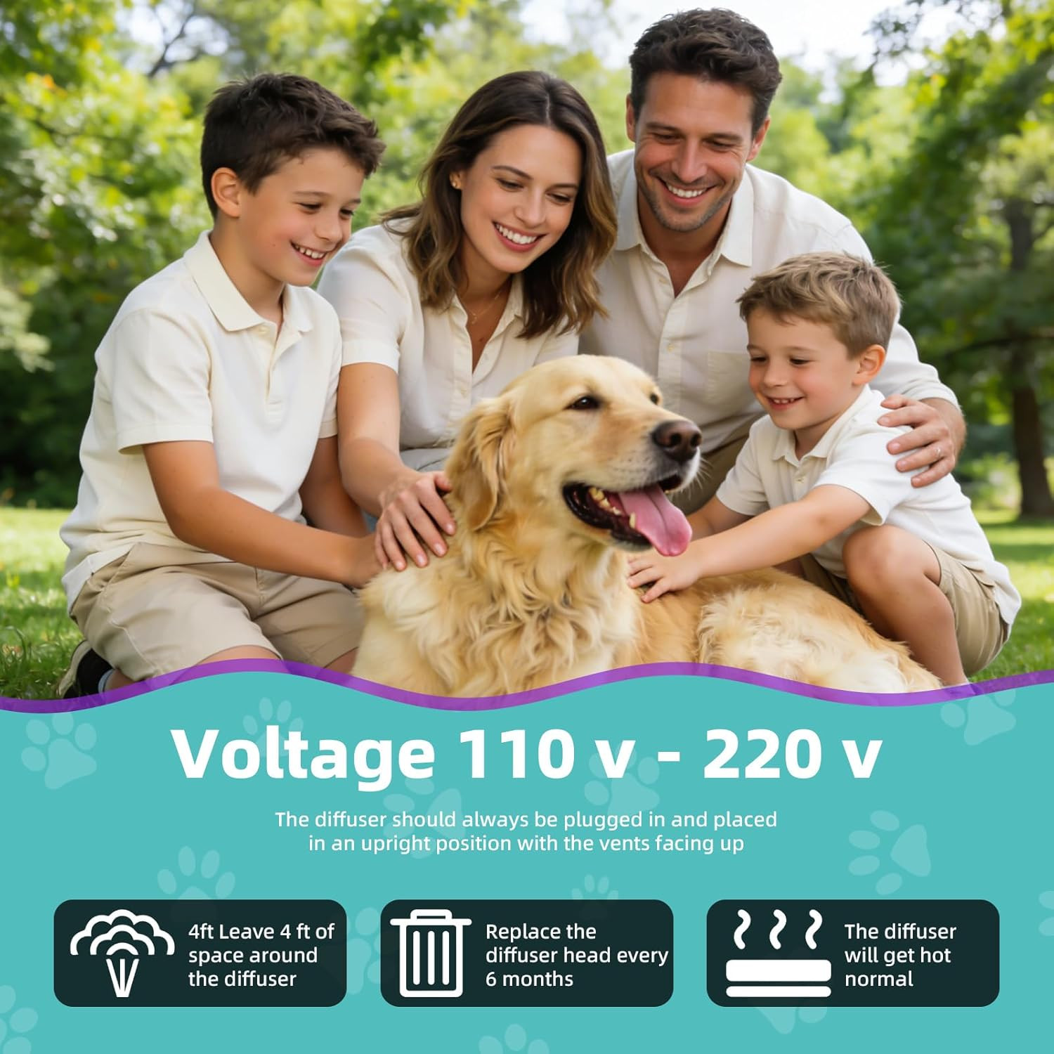 6 In 1Therapet Dog Calming Diffuser Pheromone Anxiety Aid 2Plug in 4x48ml Refill