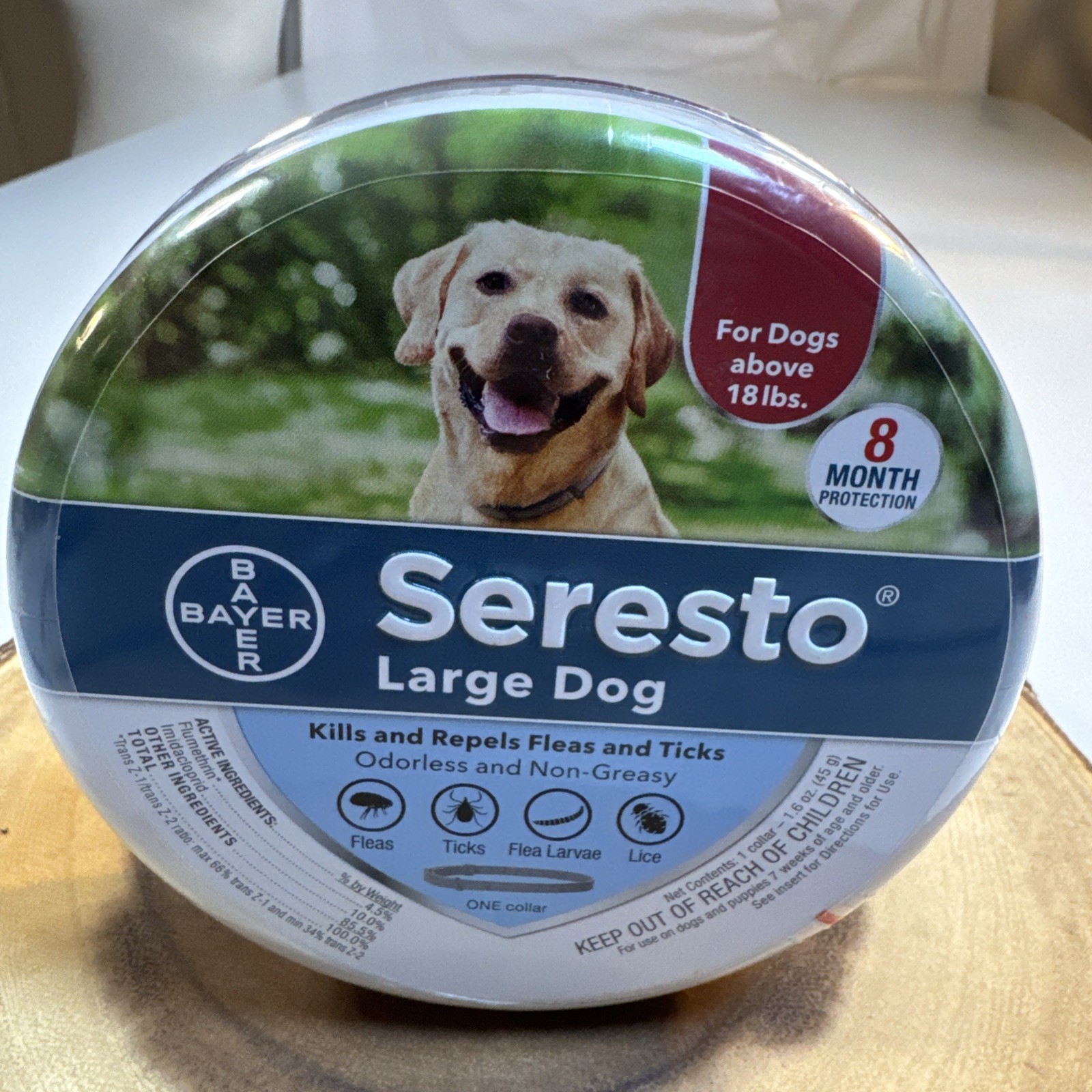 Seresto Flea & Tick Collar LARGE DOGS Above 18 lbs – 8 Month Protection