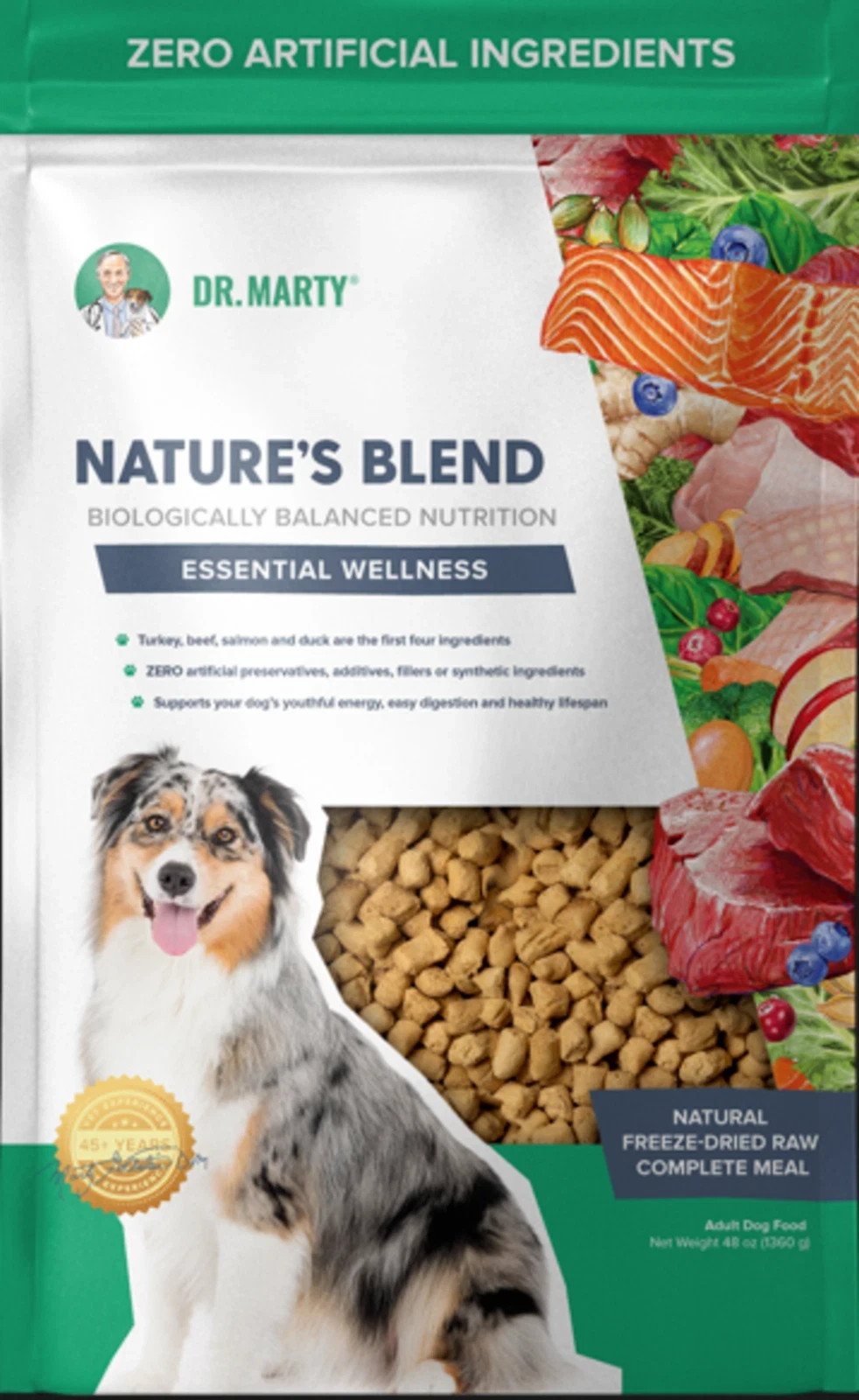 Dr. Marty Nature’s Blend Freeze Dried Raw Dog Food 3lb – 48oz