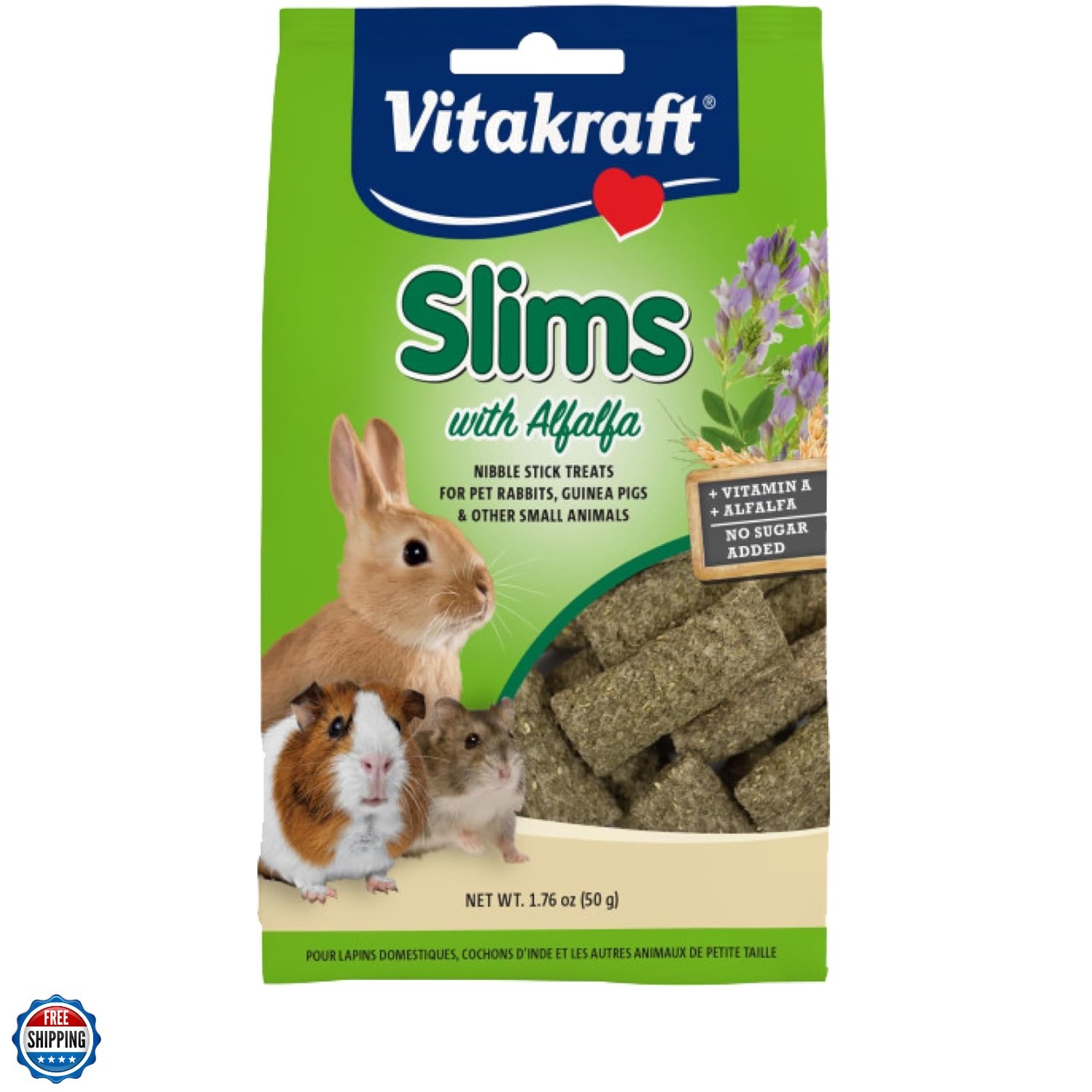 Slims with Alfalfa Small Animal Treats 1.76 oz – Wholesome Crunchy Snack Stic…